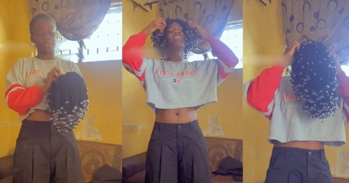 Nigerian Lady Shares A Video Of The Pricey Wig Her Sister Ordered Online Leaving Netizens In Stitches (WATCH)