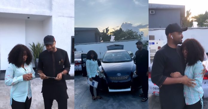 Nigerian entrepreneur surprises his long-term female employee with a car gift in Port Harcourt (VIDEO)