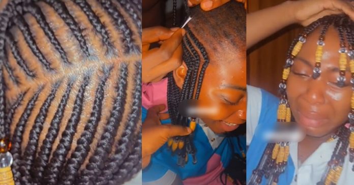 Nigerian lady shaves her hair off after making the trending hairstyle (WATCH)
