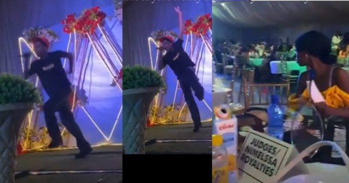 Upcoming artiste wows audience with his electrifying performance at a school's faculty dinner party (VIDEO)