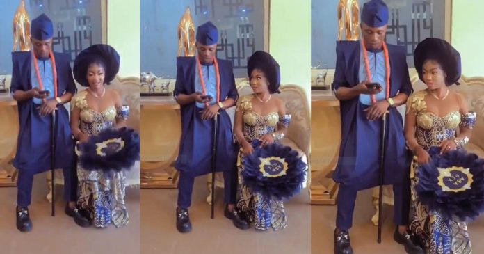 Viral Video Of A Groom Glued To His Phone During His Traditional Wedding Sparks Reactions Online (WATCH)