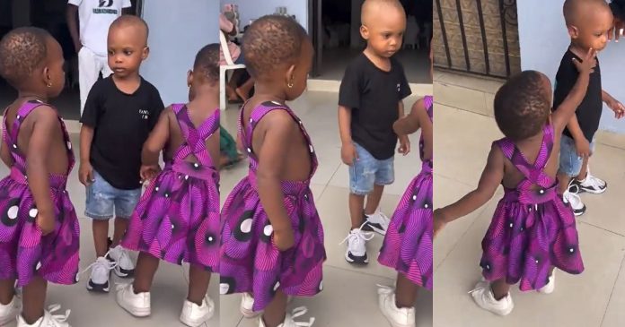 Young Boy's Adorable Reaction To Meeting Identical Twins For The First Time Goes Viral (VIDEO)