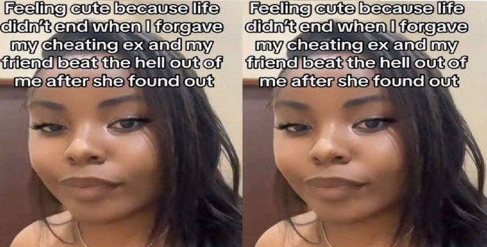 Lady narrates how her bestie be@t her up because she went back to her che@t!ng ex-boyfriend