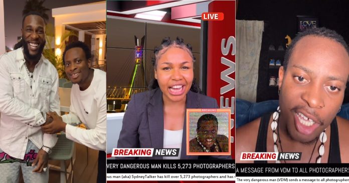 Moment Sydney Talker became a serial kil!er of photographers after meeting Burnaboy (VIDEO)