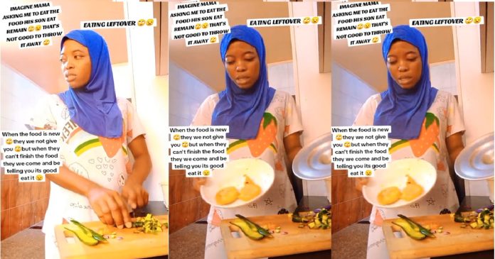 Moment a Nigerian lady working as a maid in Libya rejects her boss’ kind offer to eat her child’s leftover food