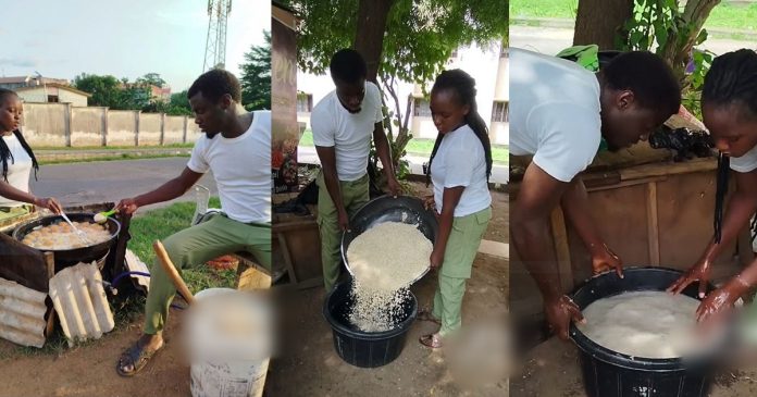 NYSC Couple Establish Akara Business On University Of Ibadan Campus (WATCH)