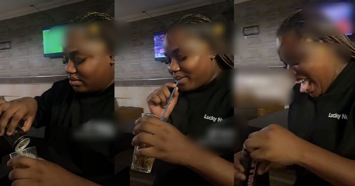 Nigerian Lady Receives ₦120,000 From Boyfriend For Downing 4 Bullet Drinks On The Spot (VIDEO)