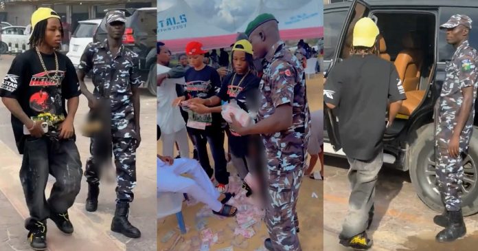 Nigerian big boy attends party in grand style, drowns celebrant in loads of cash (VIDEO)