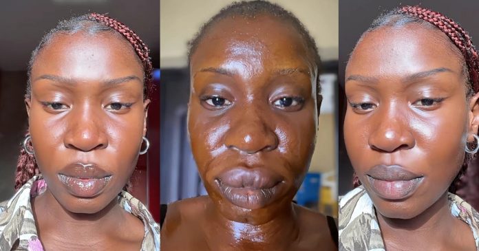 Nigerian lady left with a swollen face after she ate catfish