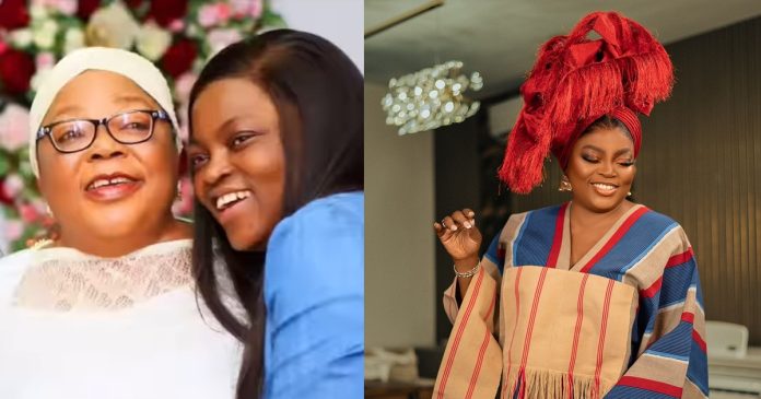 Nollywood actress, Funke Akindele celebrates her mum's 70th posthumous birthday (VIDEO)