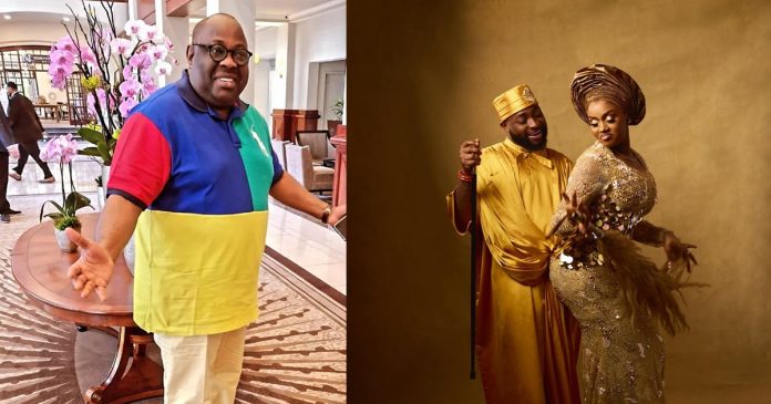 Sophia Momodu's uncle, Dele Momodu, congratulates Davido and Chioma on their wedding.