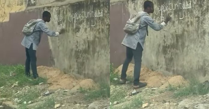 Mixed Reactions As Video Of Man Advertising A Job Opportunity On The Street Goes Viral (WATCH)