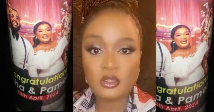 Nigerian Mother Prints Daughter's Wedding Photo on Water Bottle To Proudly Proclaim Her Marriage (PHOTO)