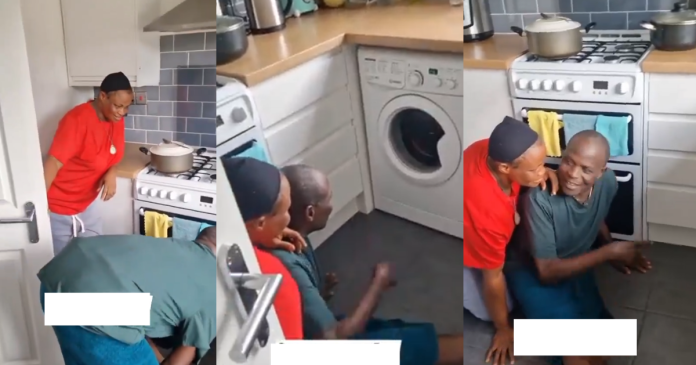 Nigerian man reveals his parent's reaction after seeing a washing machine in the UK for the first time (VIDEO)