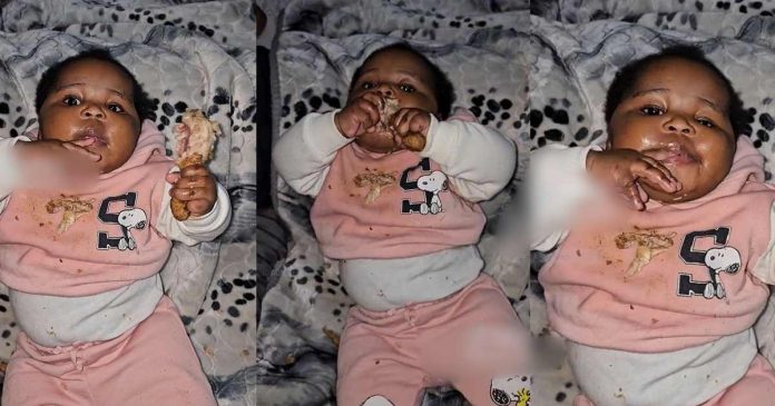 Viral Video Of 8-Month-Old Baby Devouring Chicken Stirs Reactions Online (WATCH)