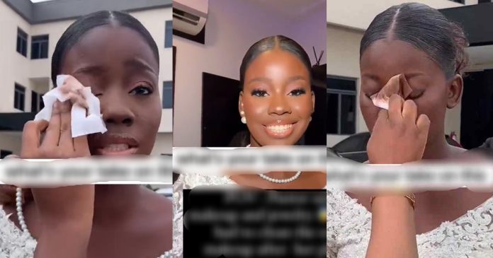 Bride cleans off her makeup after Pastor disapproves 