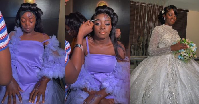 Lady goes ahead to have her dream wedding barely 48 hours after being involved in an accident (VIDEO)