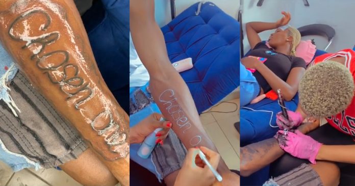 Nigerian Man Joins Viral Trend With ‘Chosen One’ Tattoo (VIDEO)