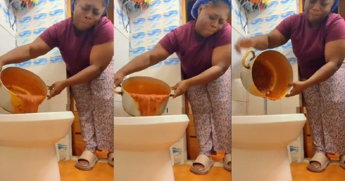 Lady shares how she disposed of freshly made soup because her guest added 'substance' to it (WATCH)