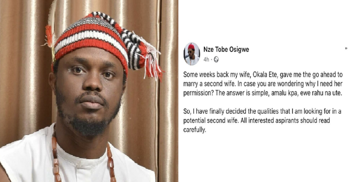 Man Shares The Seven Criteria A Lady Must Meet To Become His Second Wife, Approved By His Current Wife