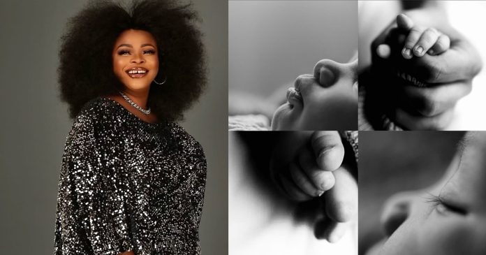 Congratulations pours in as actress Dayo Amusa welcomes baby boy (IMAGES)