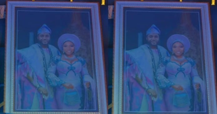 Nigerian woman calls out movie producer after discovering her wedding picture with actors' faces photoshopped onto it (IMAGES)