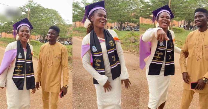 Nigerian woman praises husband for believing in her, sponsoring university education despite naysayers (WATCH)