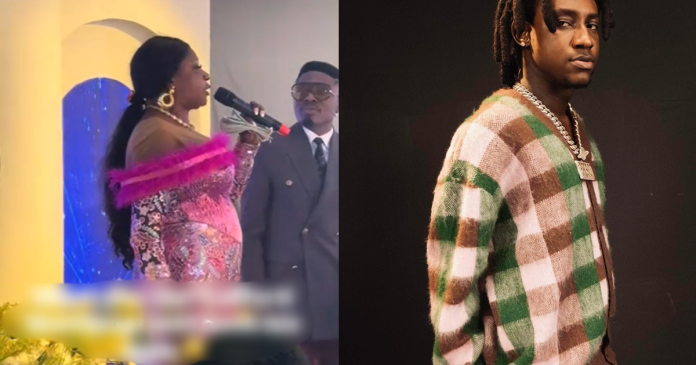 Shallipopi's mum ste@ls the show with an impressive performance of his song at an event in Edo State (VIDEO)