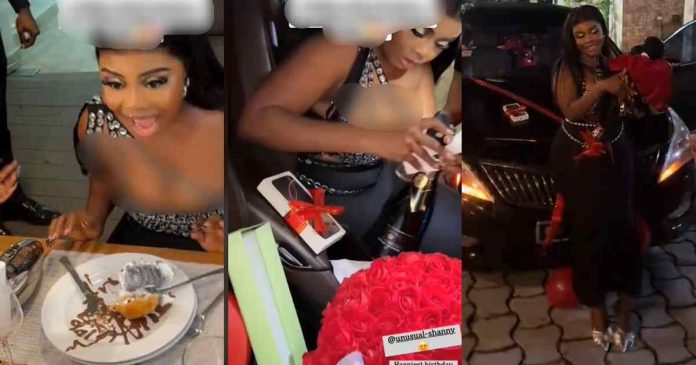 Woman overjoyed as her man fulfills extravagant birthday wishes, spends millions (WATCH)