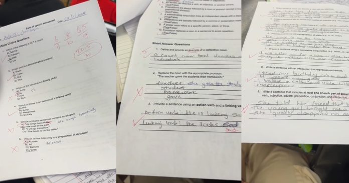 Abroad-based Nigerian woman m0cks herself over English exam fa!lure (VIDEO)