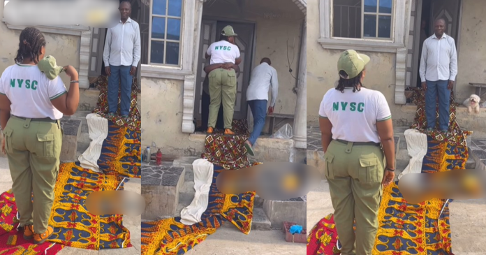 "15 years ago, I told my mum that I'd wear this uniform" – Emotional moment female corp member salutes her parents, fulfills their dream (WATCH)