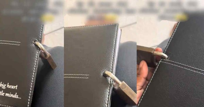 "I can buy the same padlock just to get keys" – Lady shares how her 12-year-old sister secured her diary (WATCH)