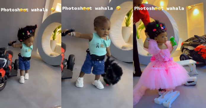 Adorable Moment A Little Girl Yanks Off her Wig During Her Photoshoot (WATCH)