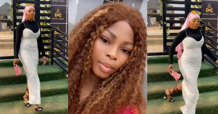 "We no even know where the bag fly go" – Lady tr!ps on staircase during a video shoot at work (WATCH)