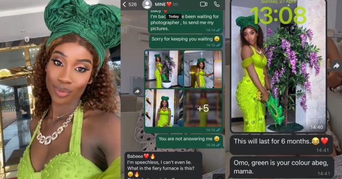 "A lucky girl, for your guy to adore you" – Lady receives compliments from her boyfriend after sending pictures of herself to him (VIDEO)