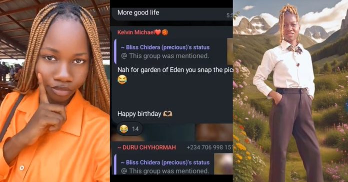 "Are you sure she's in 2025 or 2000?" – Lady reveals the hilarious response from her coursemates after one of them posted a birthday picture on the class group (WATCH)