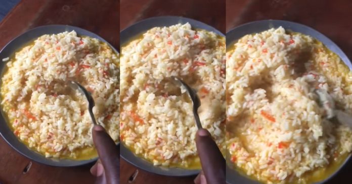"Just try marry person wey sabi cook o" – Man tells his gender after cooking soggy concoction rice (WATCH)