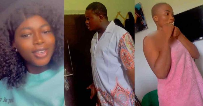 "You resemble avatar" – Elder brother ra@ges after his sister shaved her hair without his approval (WATCH)