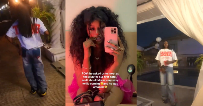 "Dress very sexy while coming" – Lady surprises her date with her choice of outfit (VIDEO)