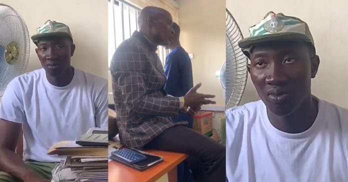 "He can’t even pretend to be happy" – Corp member expresses discontɘnt over Primary Place of Assignment posting (WATCH)