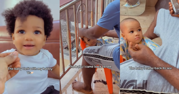 Mother Saddened After Her Husband Cut Her Little Boy's Hair (WATCH)