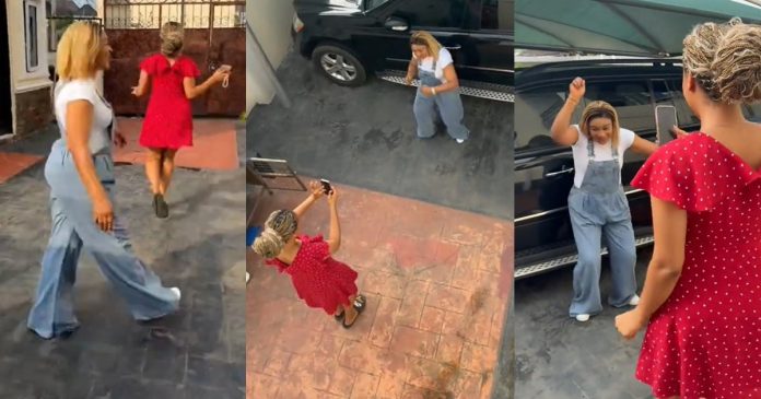 "Why are you always putting my mum on TikTok?" – Man asks his girlfriend after observing her closeness with his mum during a video shoot (WATCH)