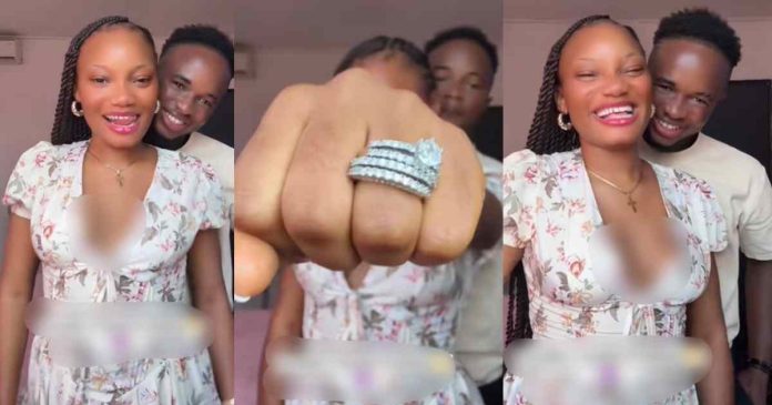 "Don't date your pastor's son" – Woman cl@ps back at crit!cs after marrying pastor’s son within a month, flaunts wedding ring proudly (WATCH)