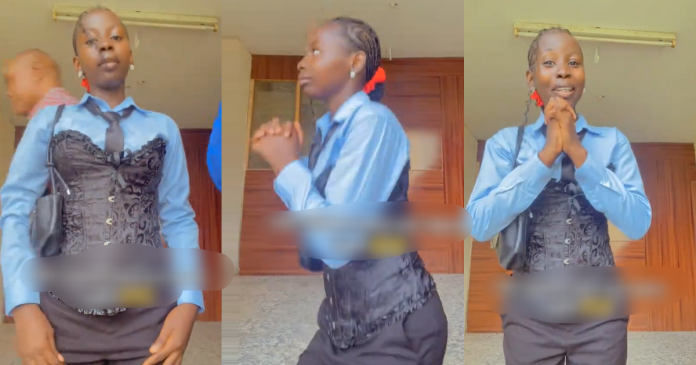 "History must not repeat itself" – Final year student says as she accidentally bumps into a lecturer while recording a video (WATCH)