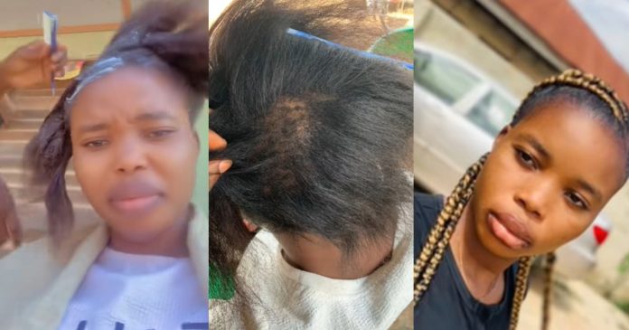 "That first and last time I relaxed my hair" – Lady says as she súffers hair l0ss after relaxing her hair for the first time (WATCH)