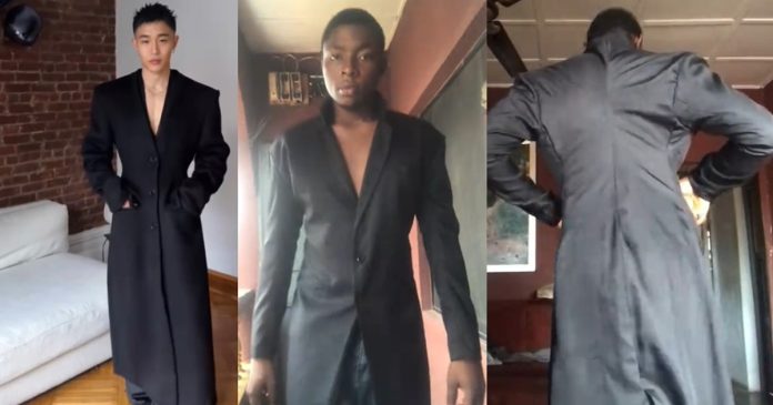 "What i ordered for my graduation" – man shares unexpected outcome after ordering a custom maxi coat for his graduation (VIDEO)