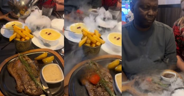 lady shares her African dad's funny reaction to an aesthetic meal.