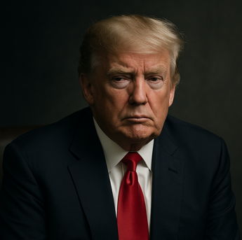 Screenshot 2025-10-08 235816 Portrait of Donald Trump in dark lighting symbolizing power and moral tension