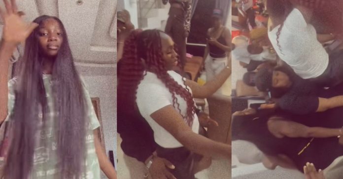 Lady says her mum and aunties are badd!es after seeing them perform raunchy dance moves at their house party (Watch)