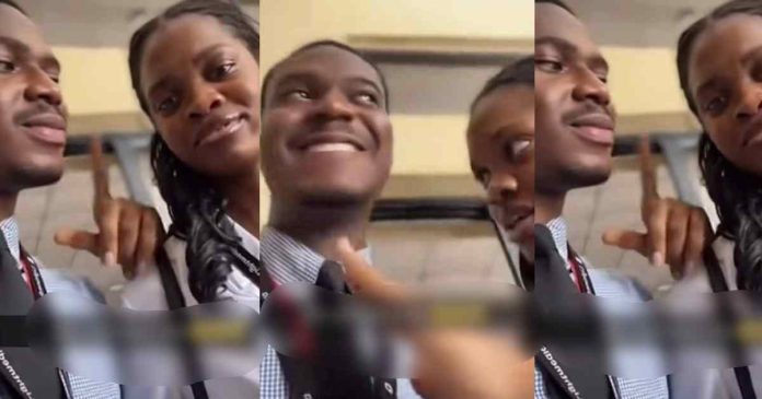 Lady ignores her homeboy's request for a kiss, playfully rubs his cheek instead (Watch)